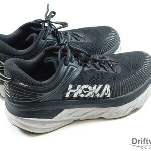 HOKA ONE ONE BONDI 7 Black Womens 8 D Wide Shoes
